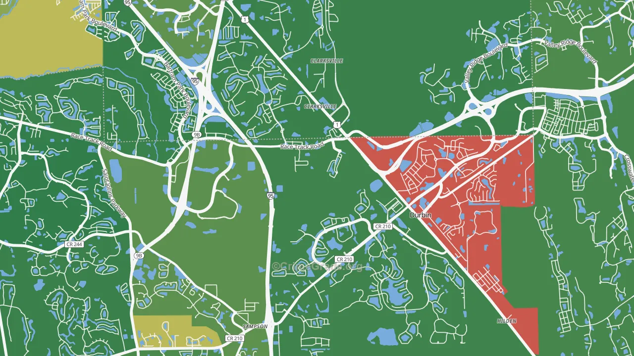 Sherwood Forest, FL Map of Vandalism Rates