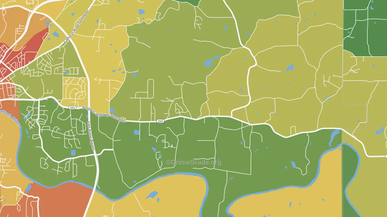 Sherwood Forest, GA Map of Vandalism Rates