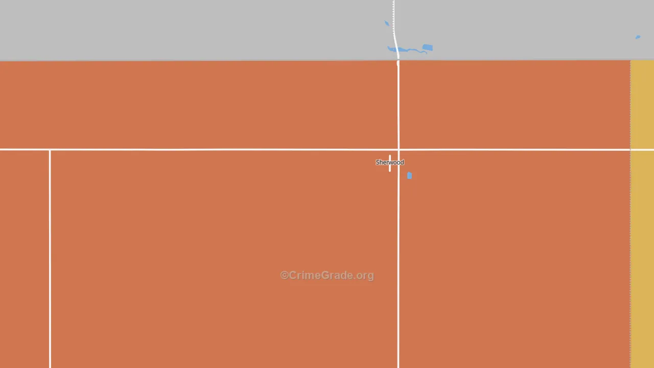 Sherwood, ND Map of Vandalism Rates