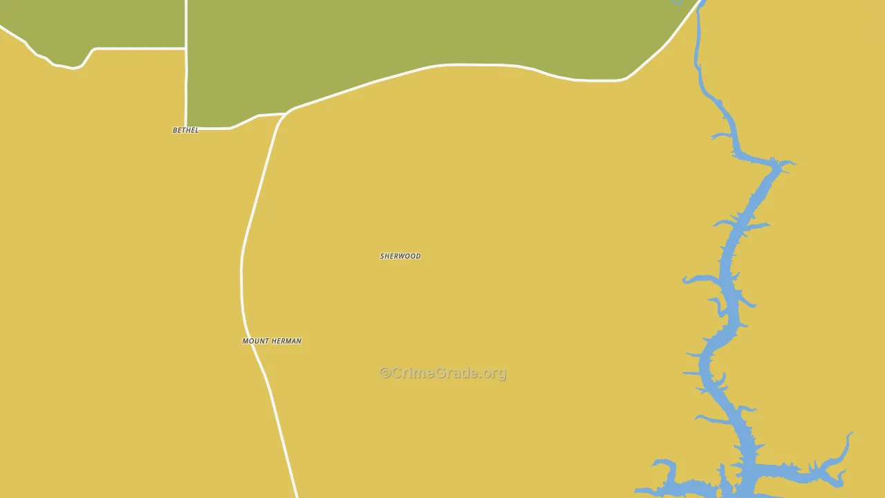 Sherwood, OK Map of Vandalism Rates