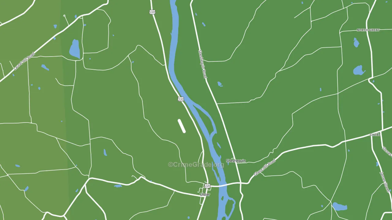 Sheshequin, PA Map of Vandalism Rates