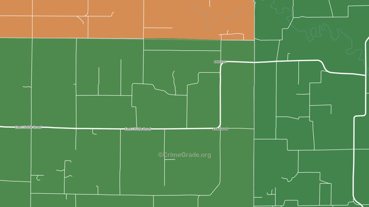 Shields, IL Map of Vandalism Rates
