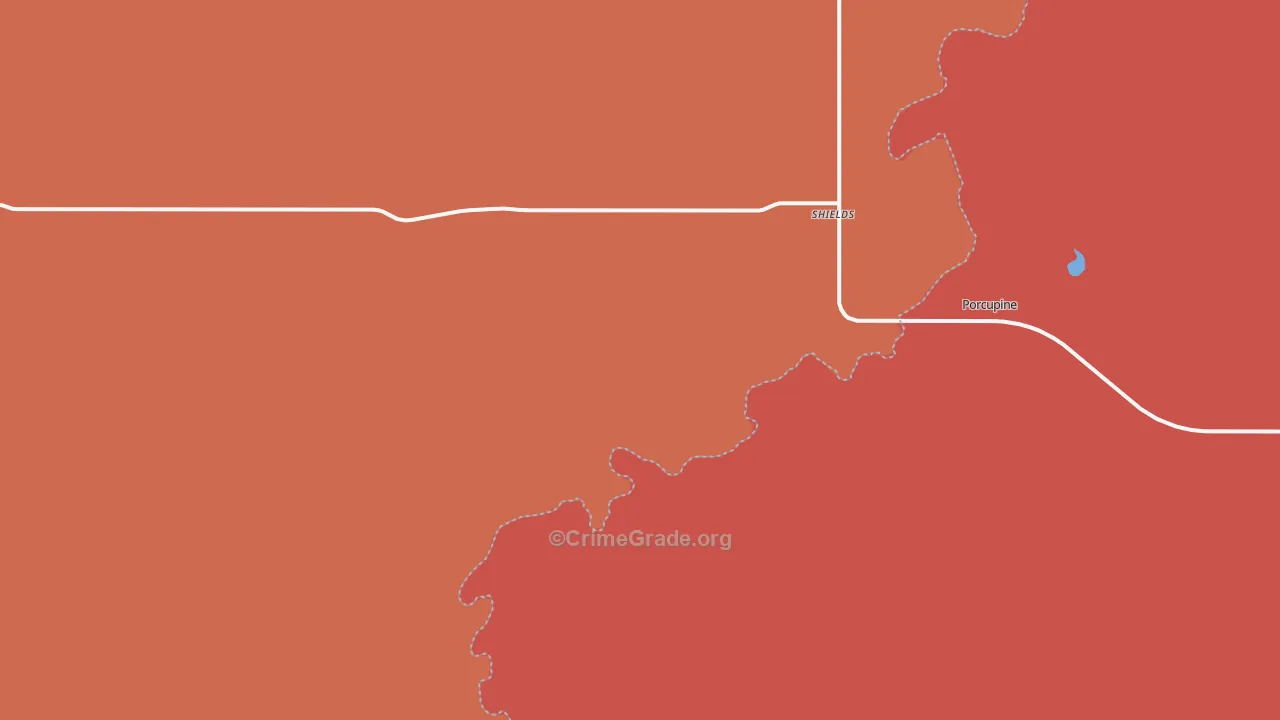 Shields, ND Map of Vandalism Rates