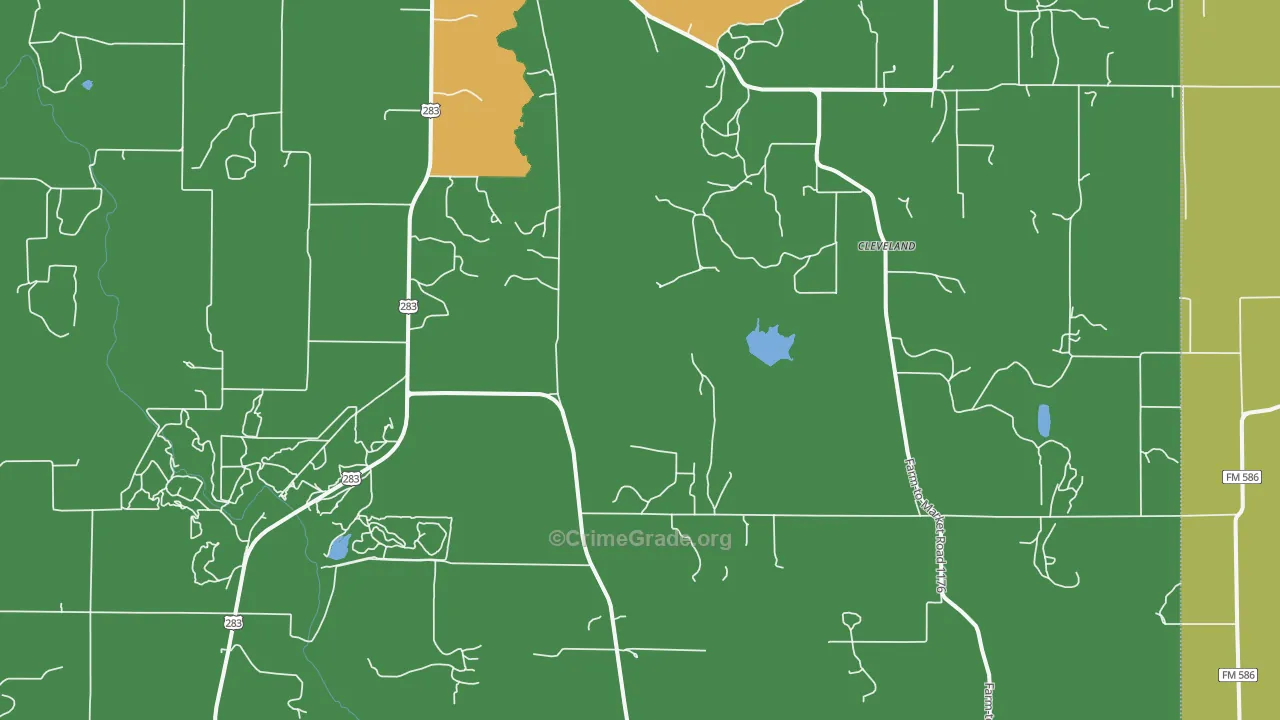 Shields, TX Map of Vandalism Rates