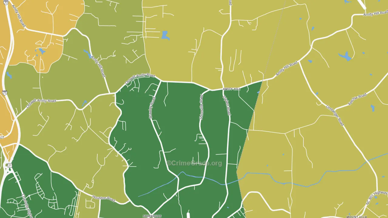 Shinnville, NC Map of Vandalism Rates