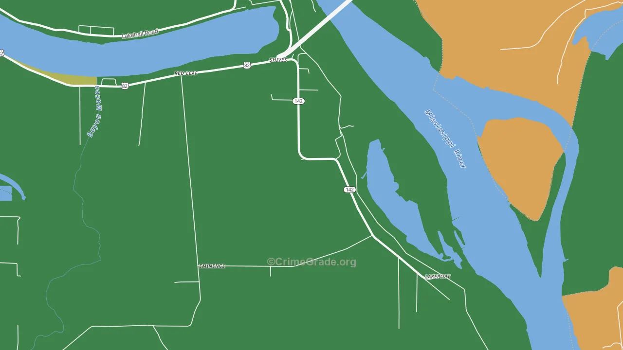 Shives, AR Map of Vandalism Rates