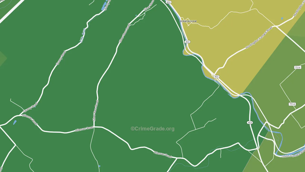 Shoenberger, PA Map of Vandalism Rates