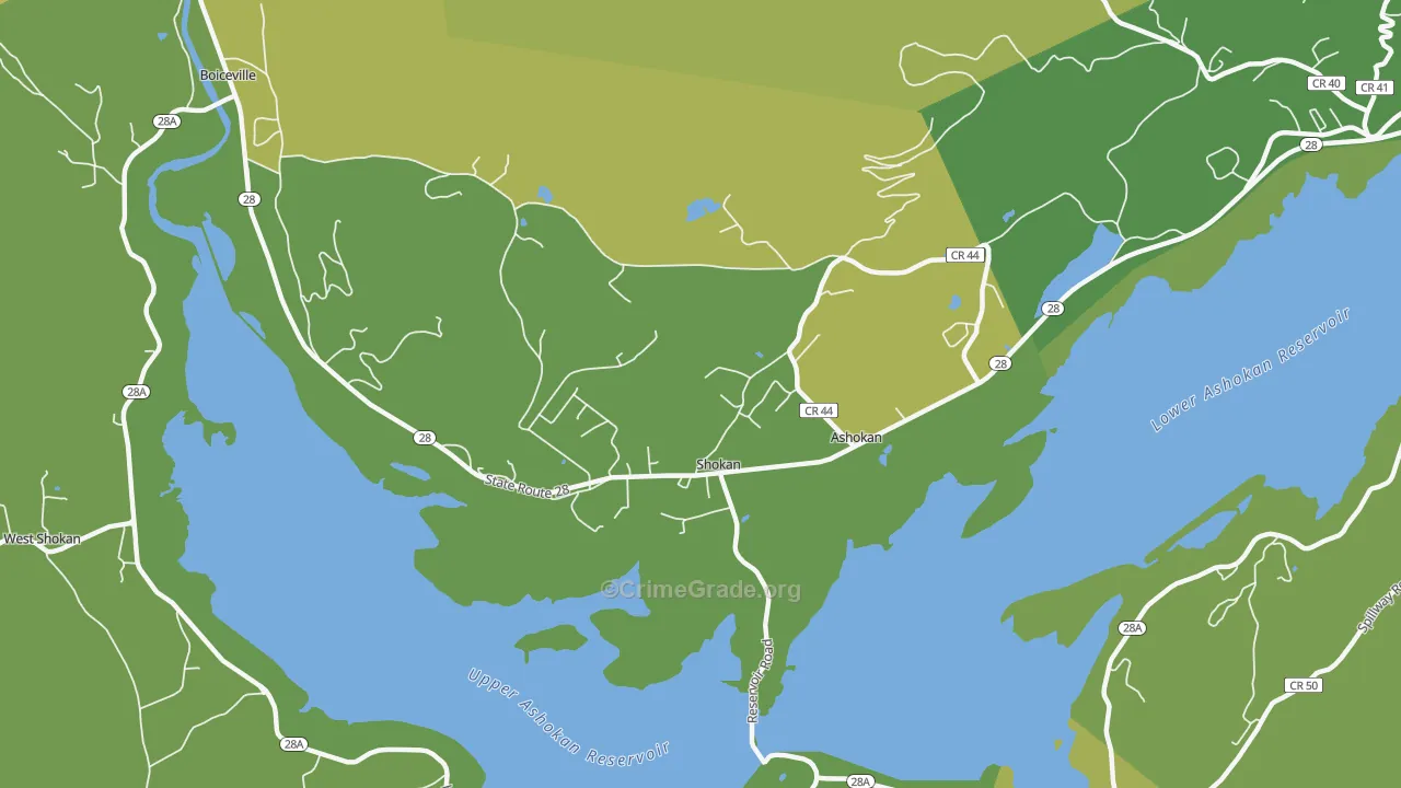 Shokan, NY Map of Vandalism Rates