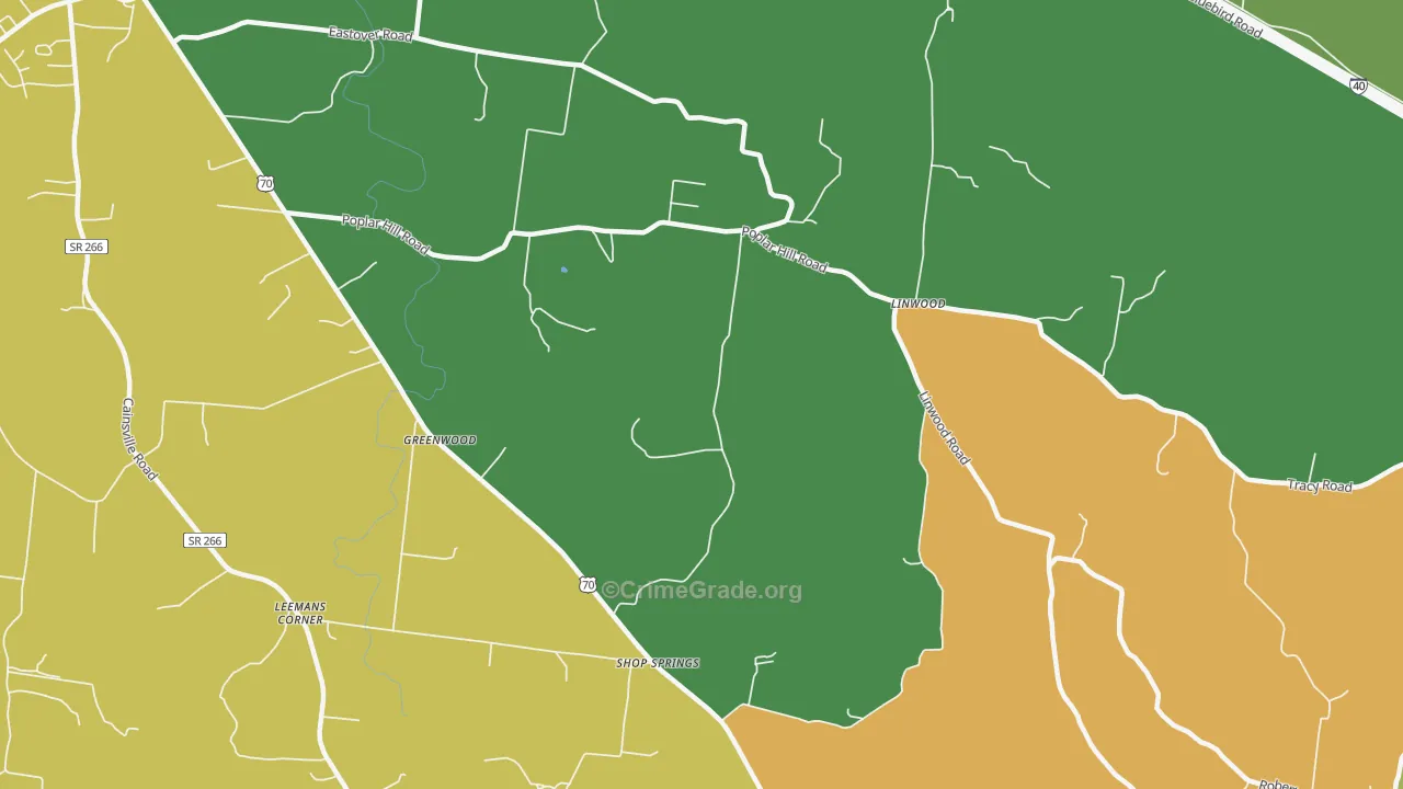 Shop Springs, TN Map of Vandalism Rates