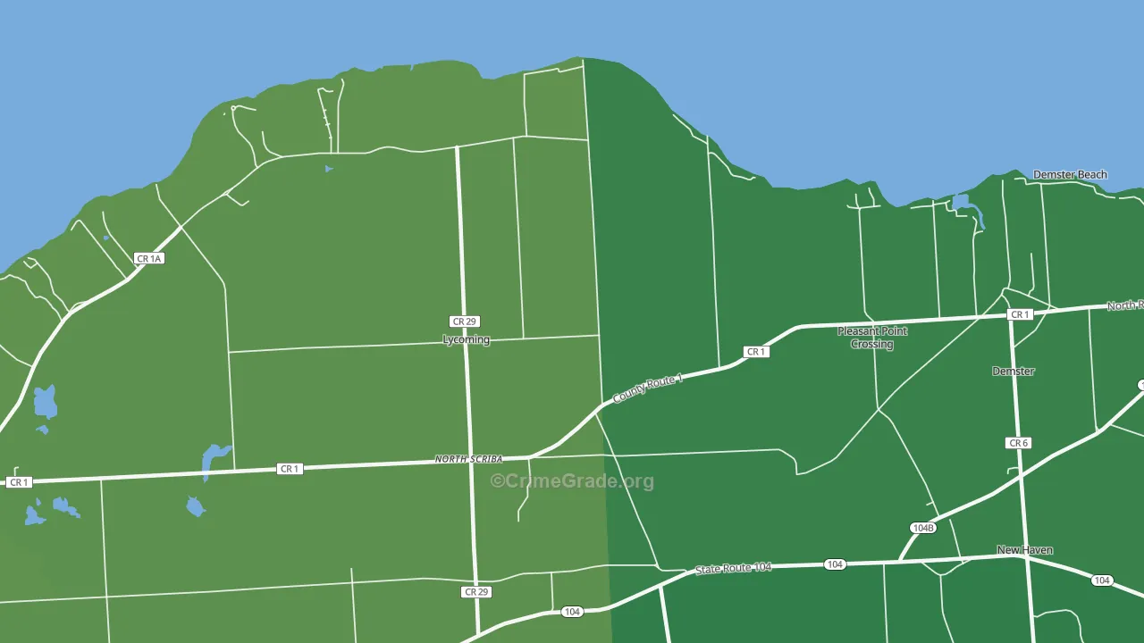 Shore Oaks, NY Map of Vandalism Rates