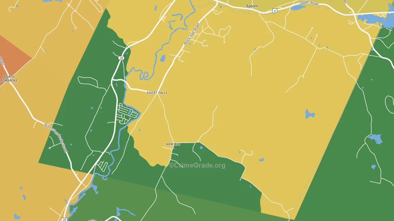 Short Falls, NH Map of Vandalism Rates