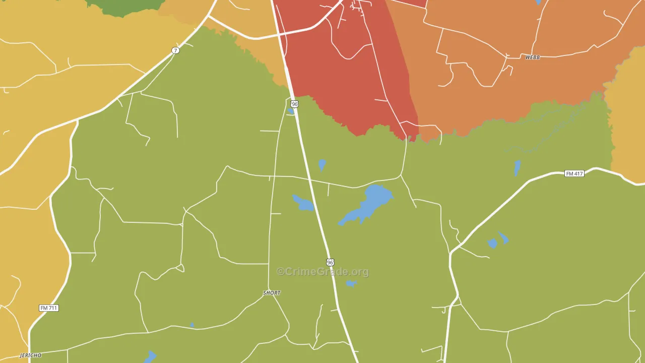 Short, TX Map of Vandalism Rates