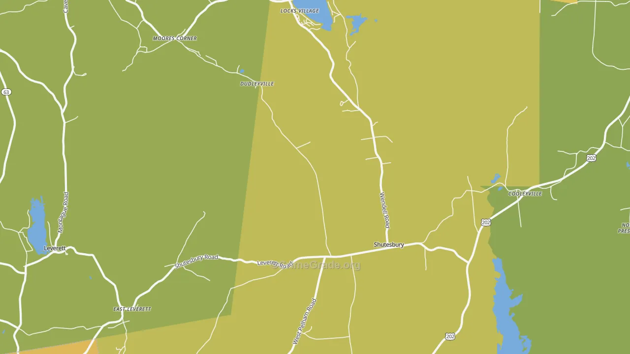 Shutesbury, MA Map of Vandalism Rates