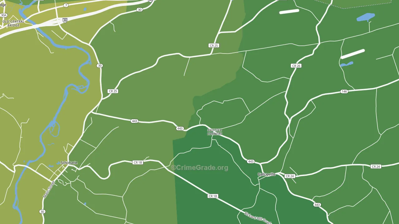 Shutter Corners, NY Map of Vandalism Rates