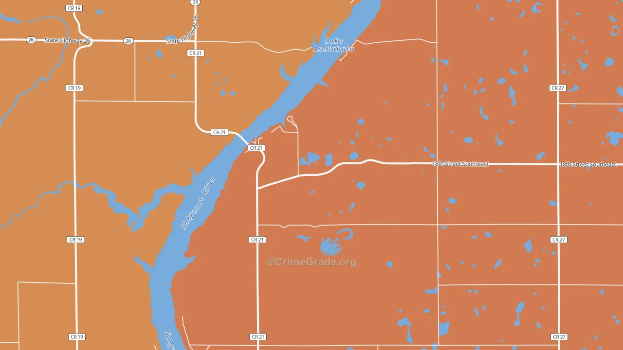 Sibley, ND Map of Vandalism Rates