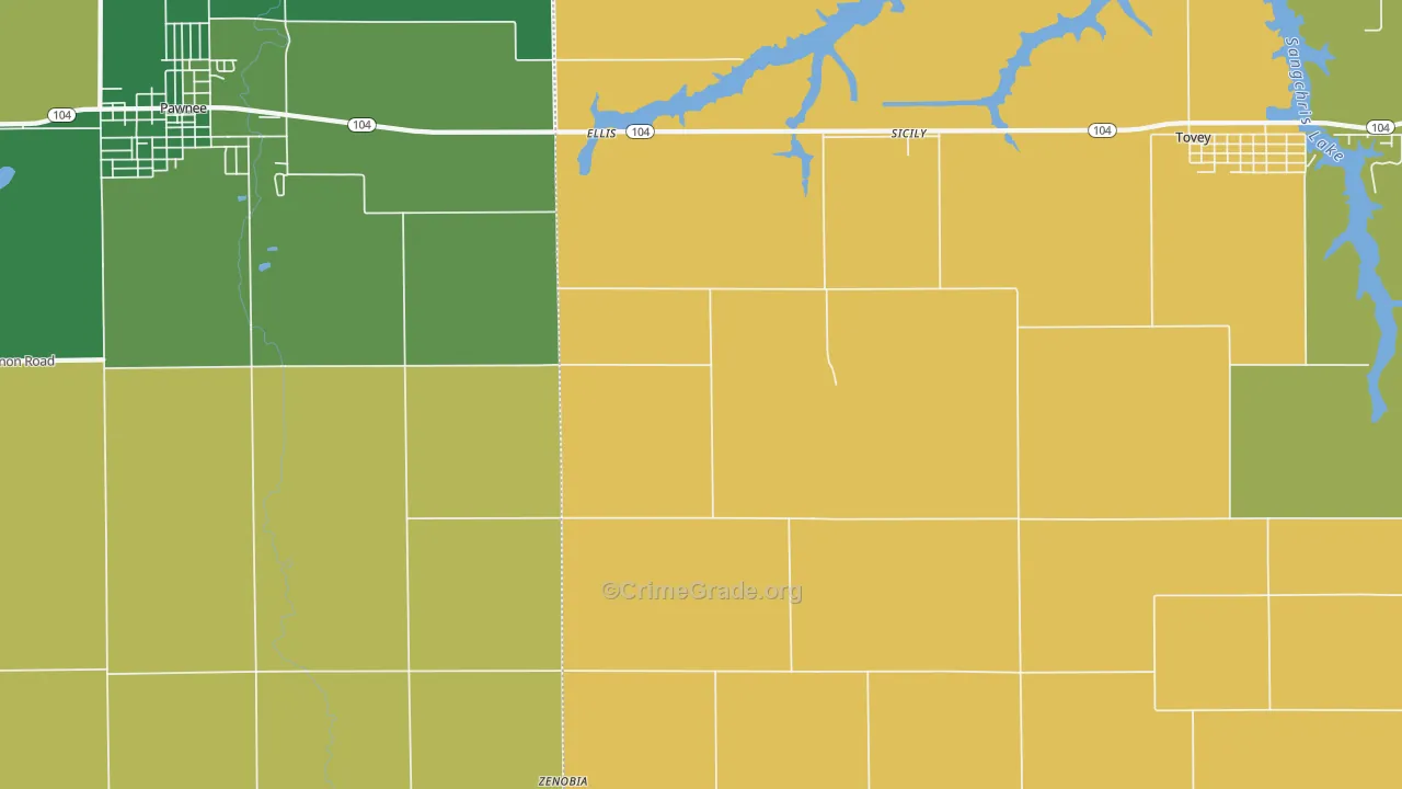 Sicily, IL Map of Vandalism Rates
