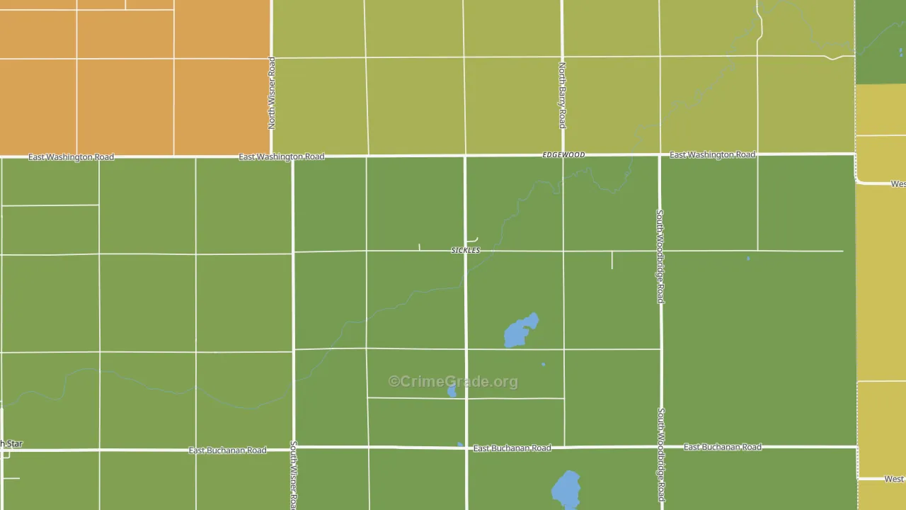 Sickles, MI Map of Vandalism Rates