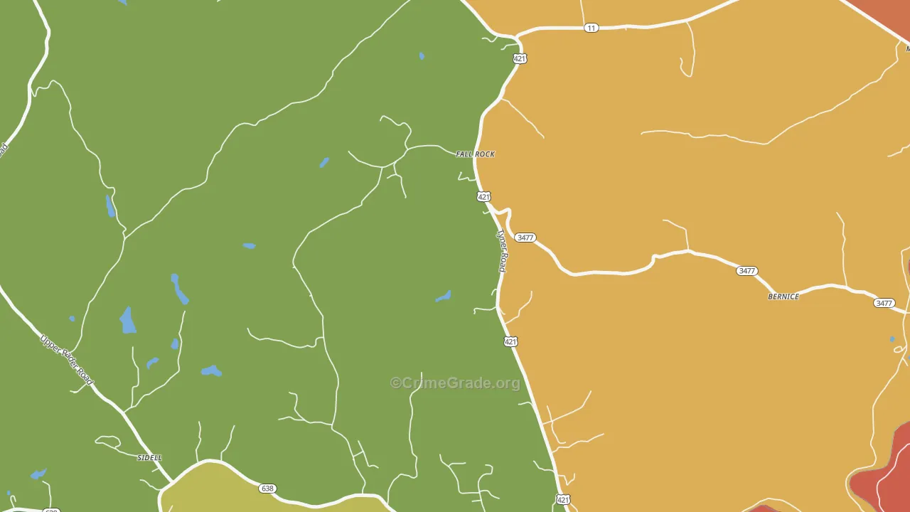 Sidell, KY Map of Vandalism Rates