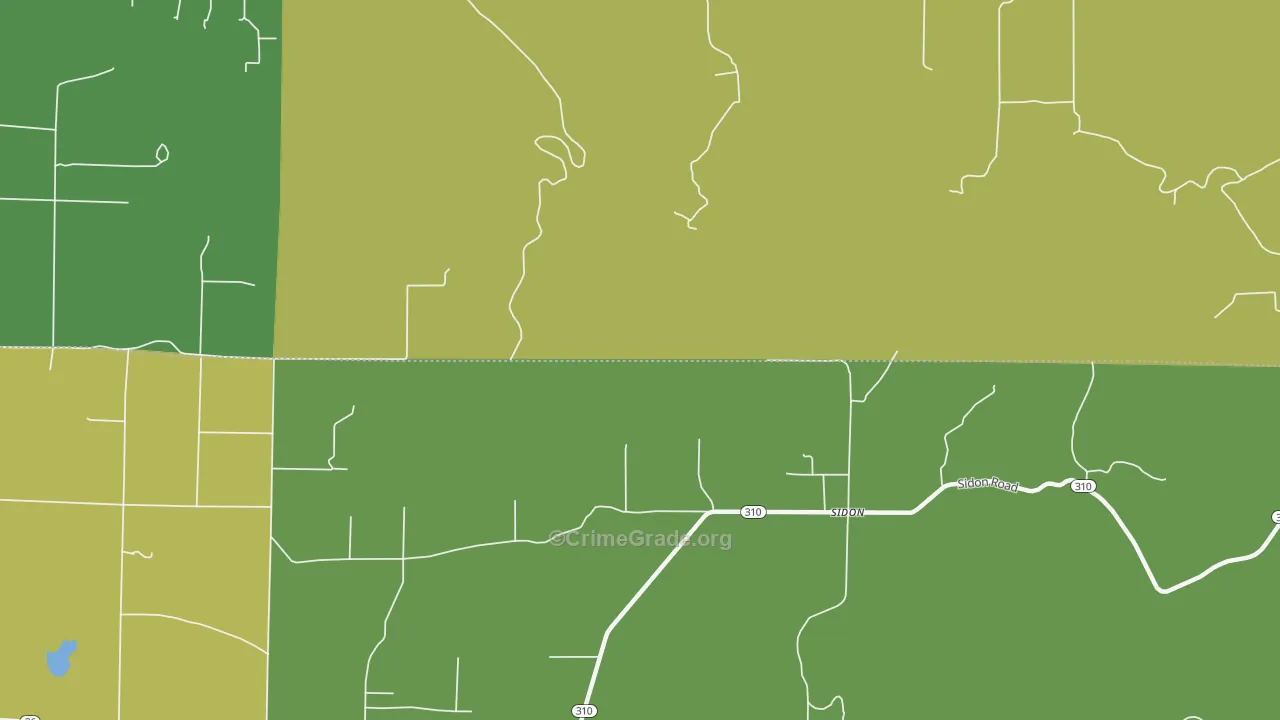 Sidon, AR Map of Vandalism Rates