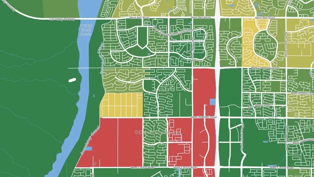 Sierra Montana, Surprise, AZ Map of Vandalism Rates