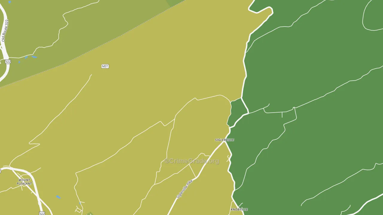 Siglerville, PA Map of Vandalism Rates