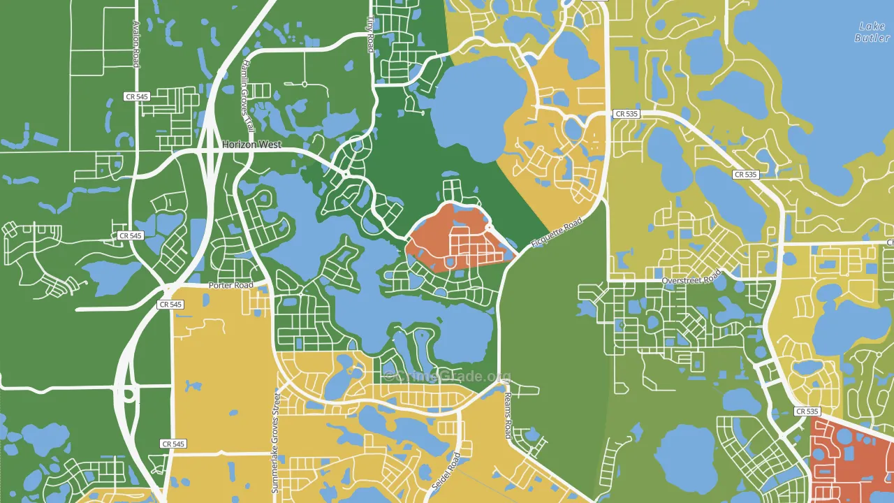 Signature Lakes, Horizon West, FL Map of Vandalism Rates
