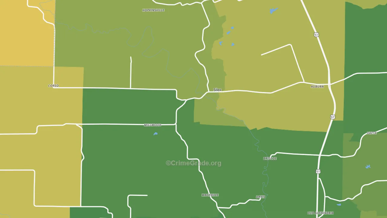 Silex, MO Map of Vandalism Rates