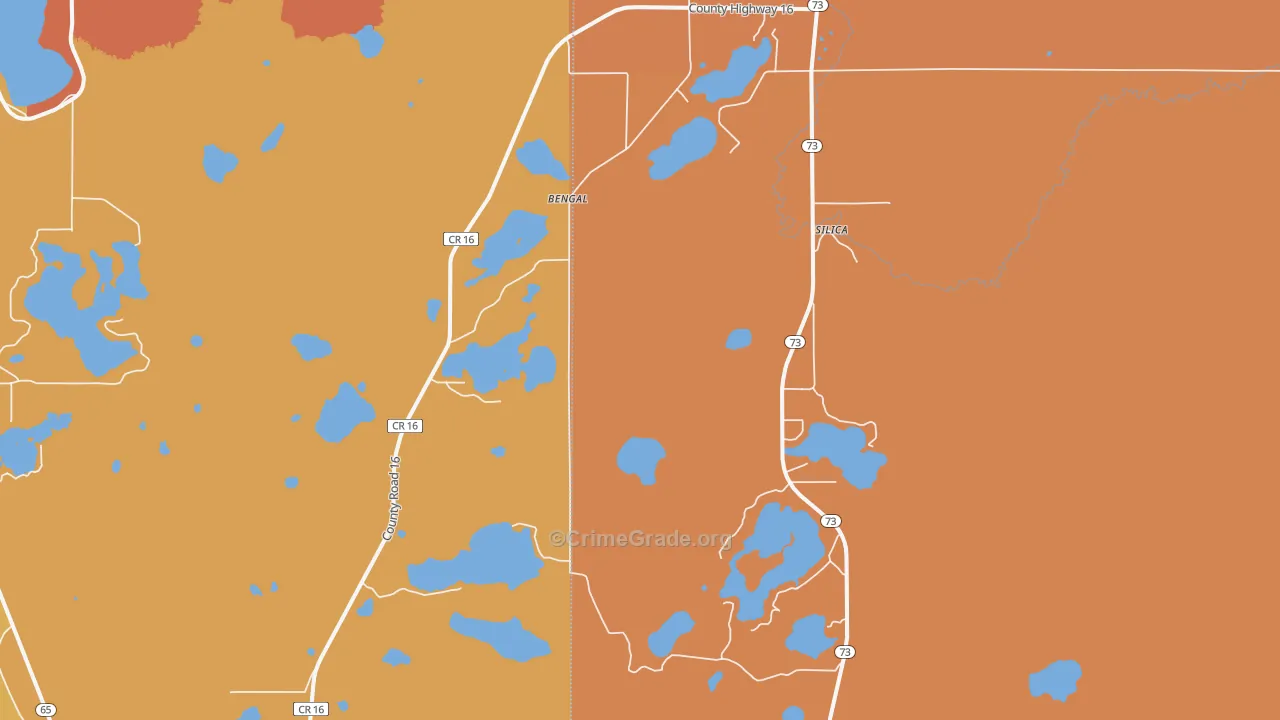 Silica, MN Map of Vandalism Rates