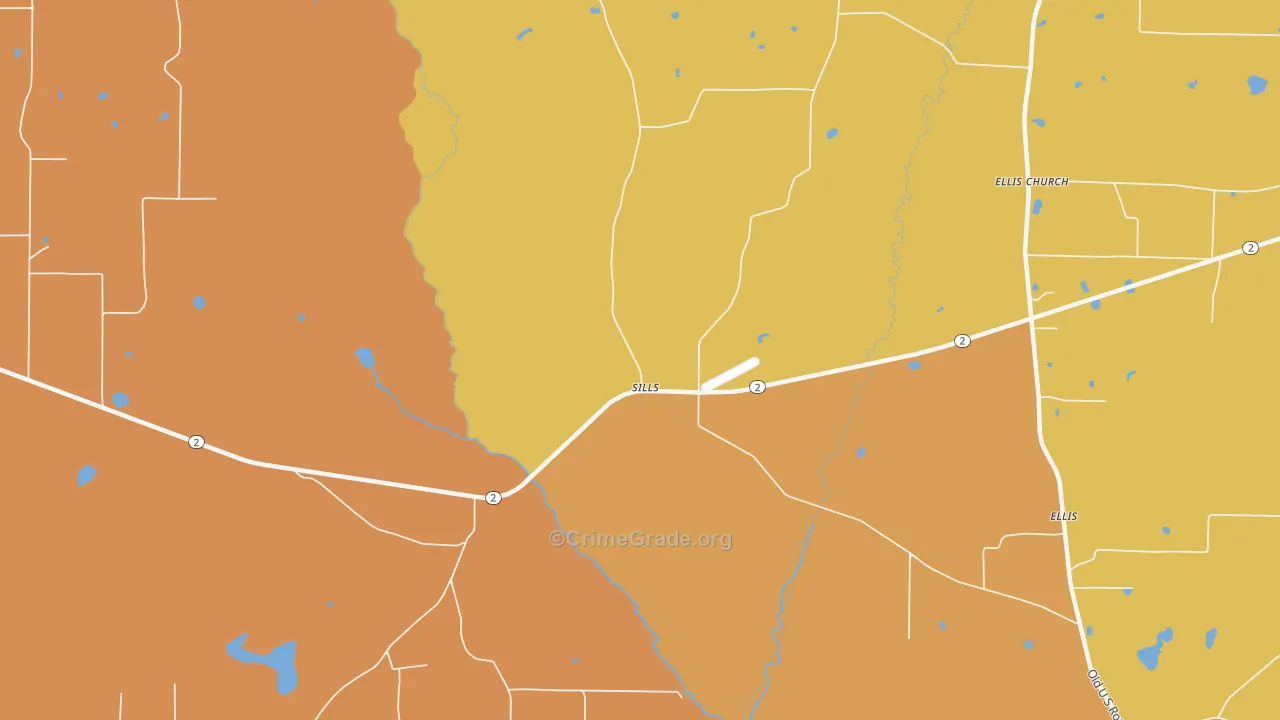 Sills, FL Map of Vandalism Rates