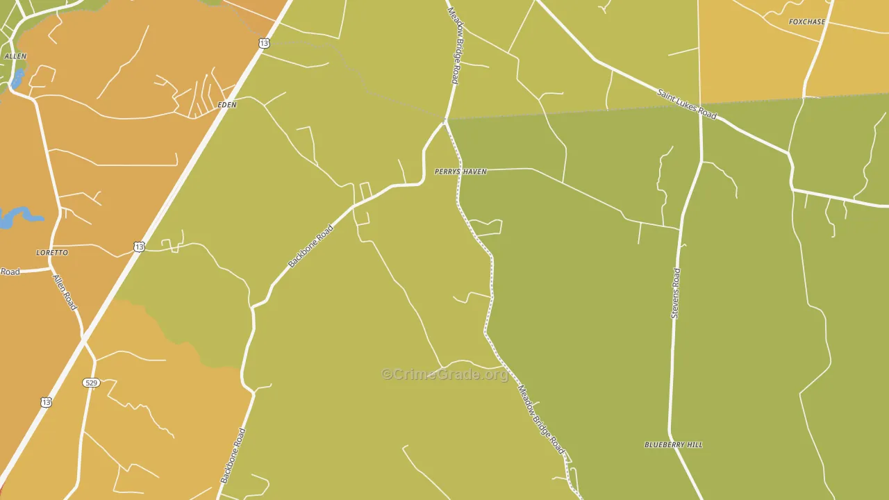 Siloam, MD Map of Vandalism Rates