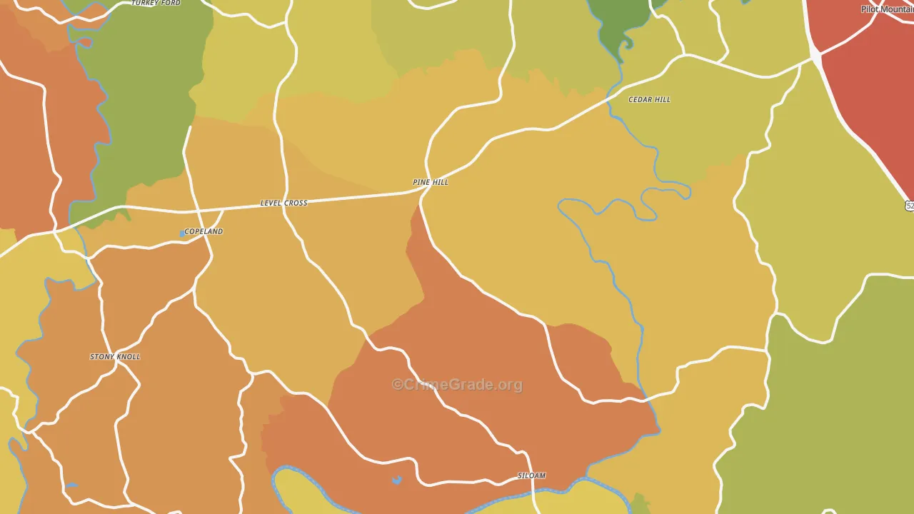 Siloam, NC Map of Vandalism Rates
