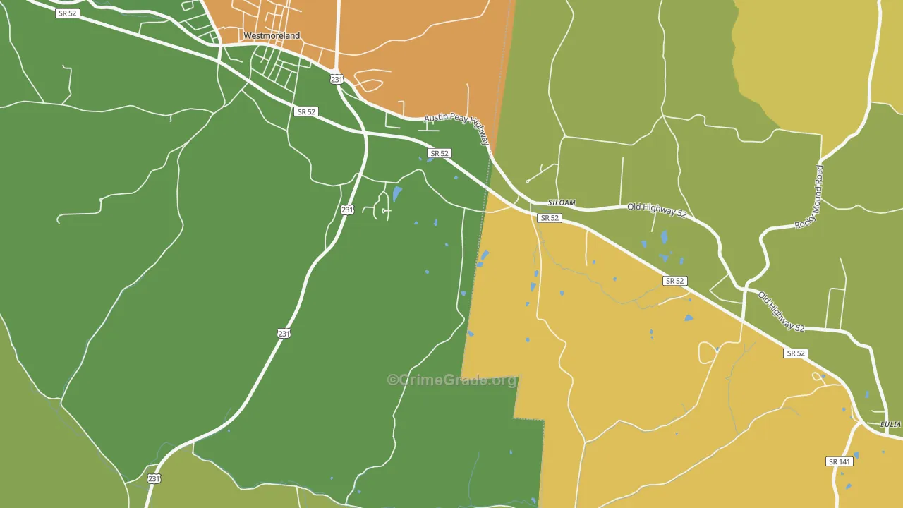 Siloam, TN Map of Vandalism Rates