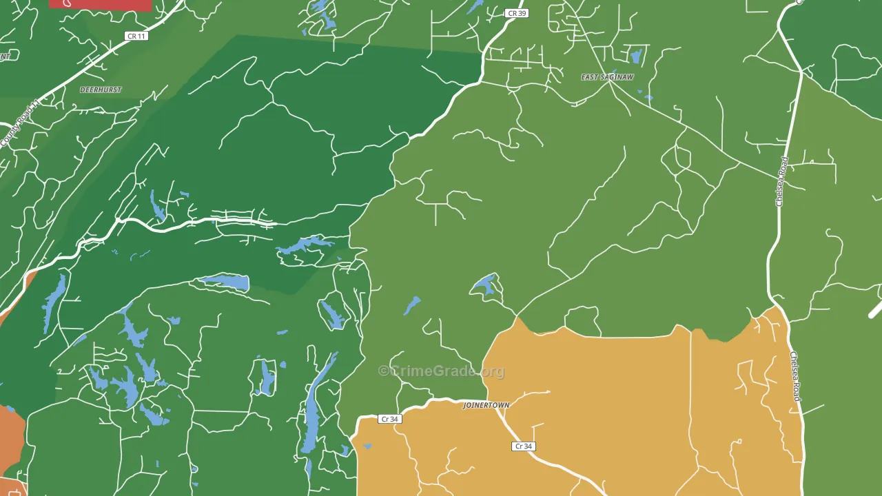 Siluria, AL Map of Vandalism Rates