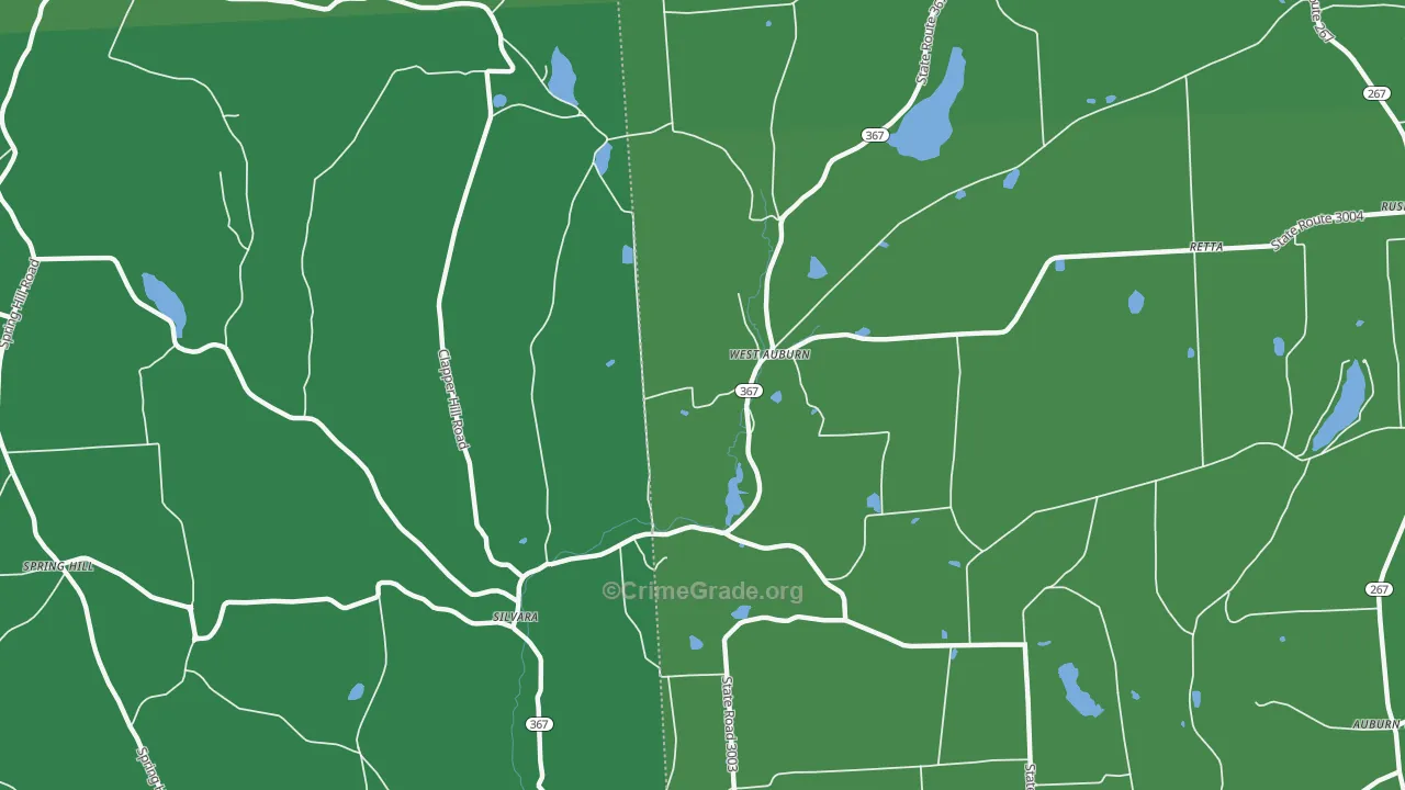Silvara, PA Map of Vandalism Rates