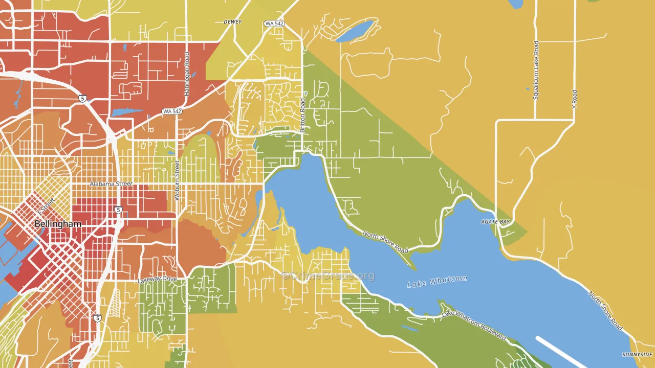 Silver Beach, Bellingham, WA Map of Vandalism Rates