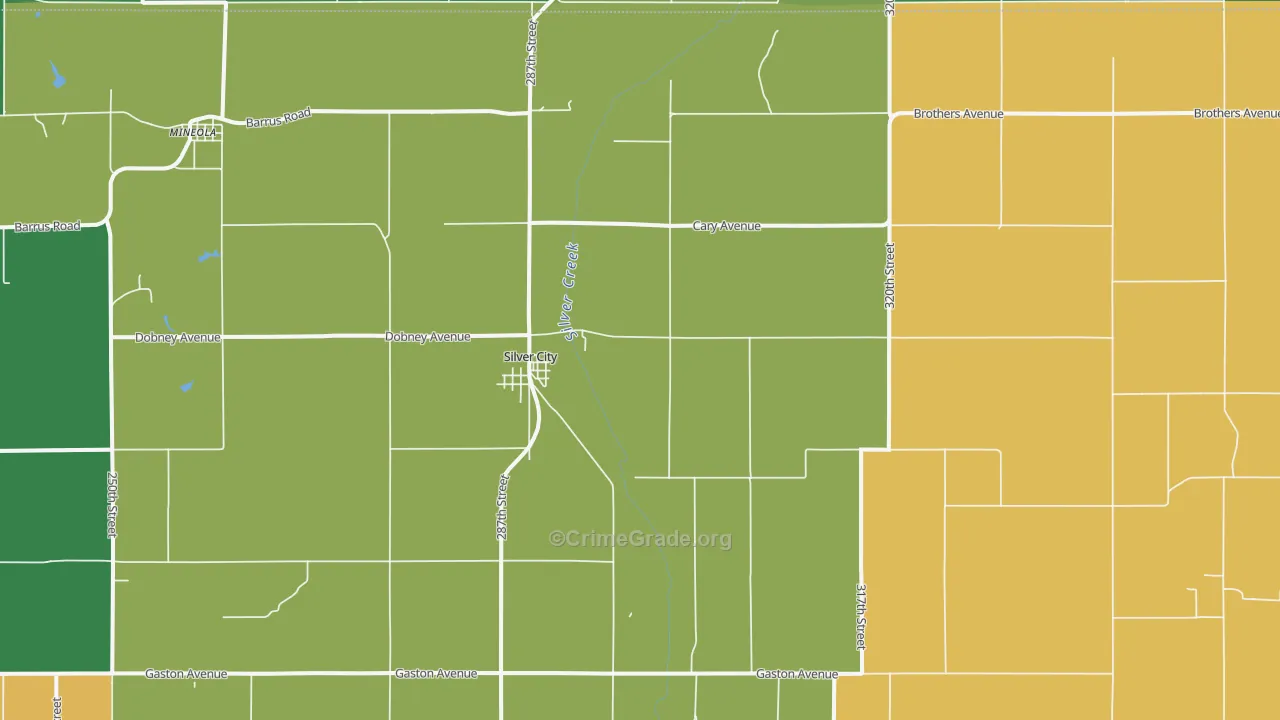 Silver City, IA Map of Vandalism Rates