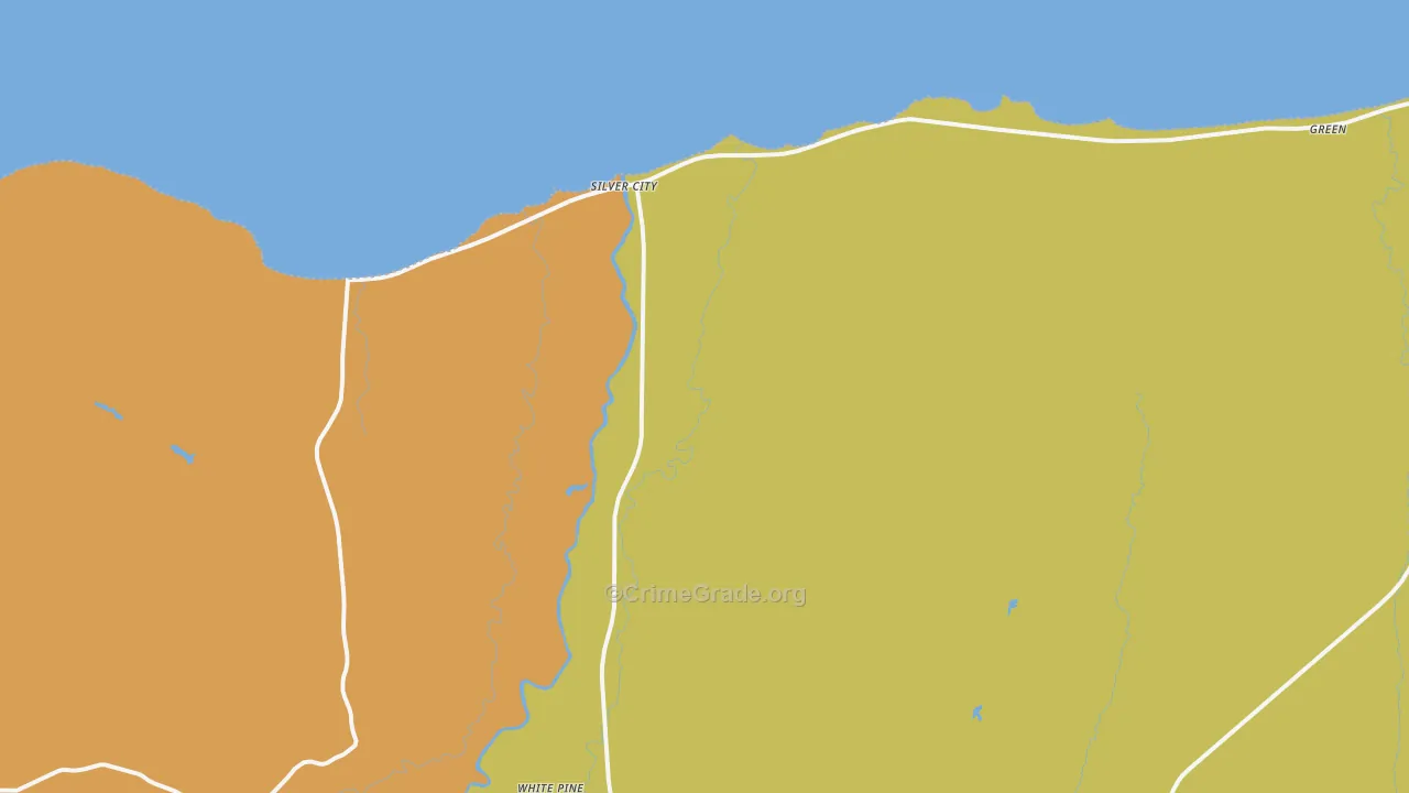 Silver City, MI Map of Vandalism Rates