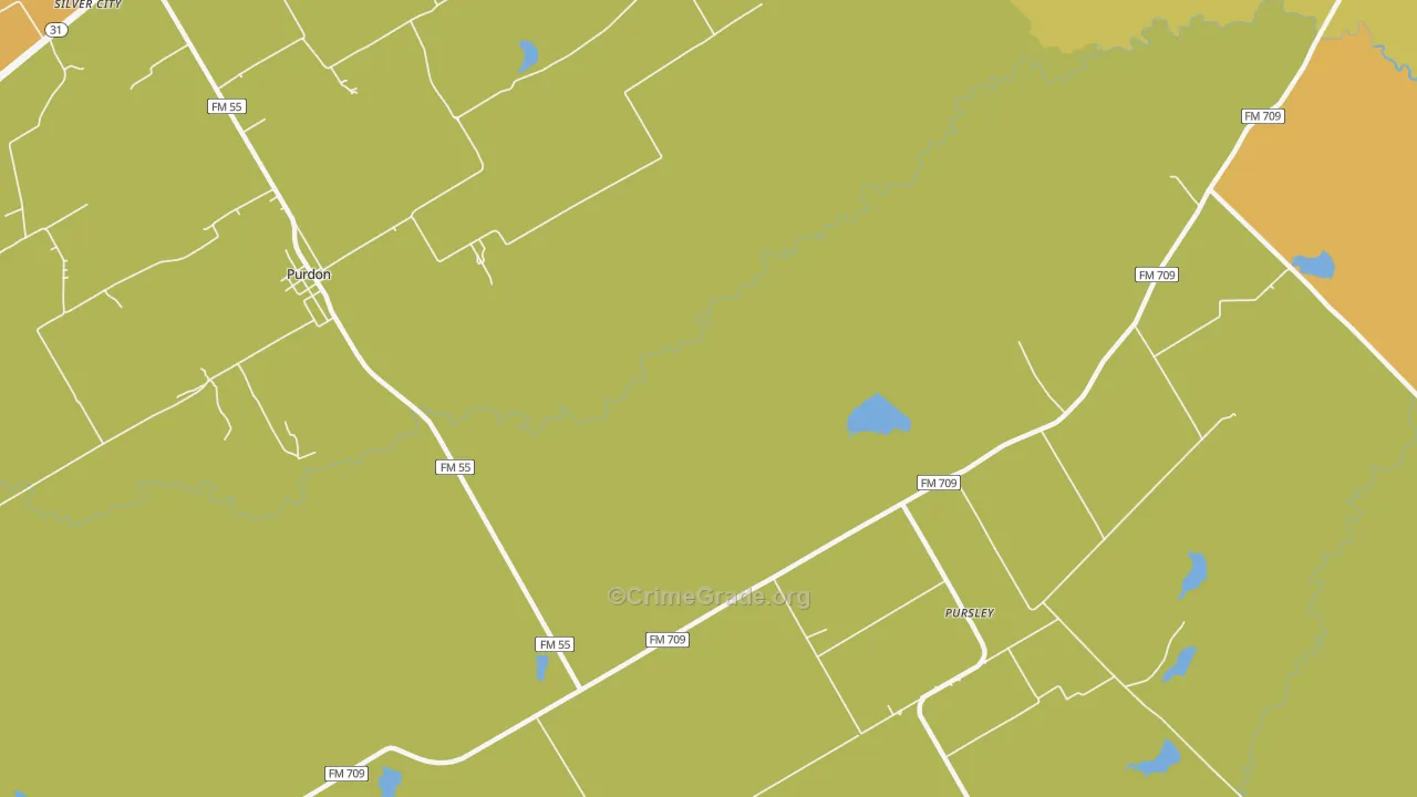 Silver City, TX Map of Vandalism Rates