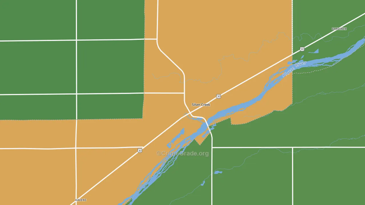 Silver Creek, NE Map of Vandalism Rates