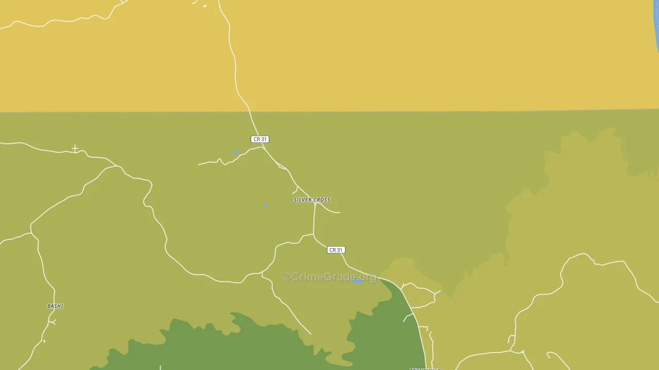 Silver Cross, AL Map of Vandalism Rates