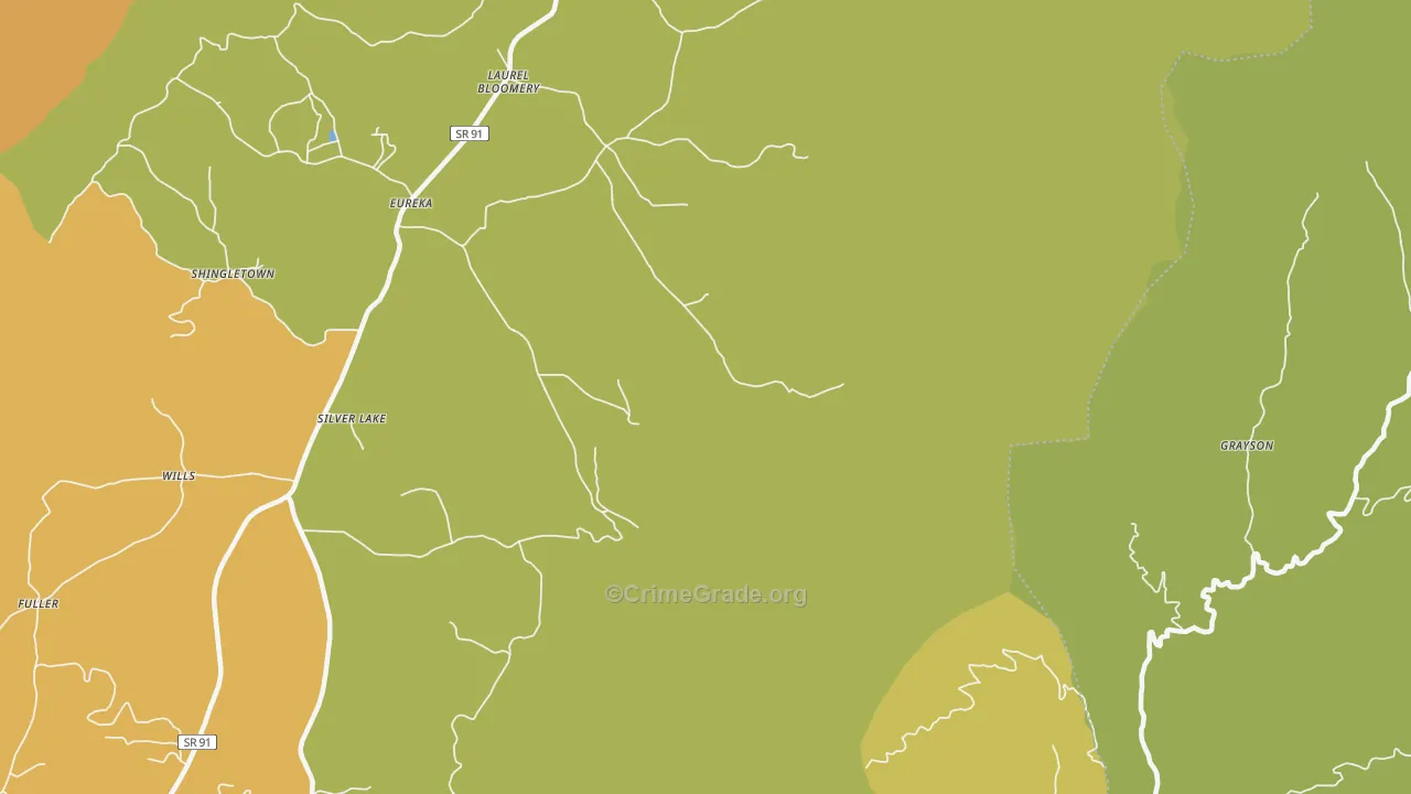 Silver Lake, TN Map of Vandalism Rates
