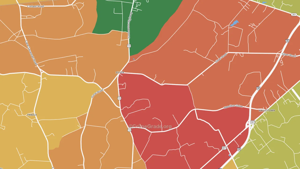 Silver, SC Map of Vandalism Rates