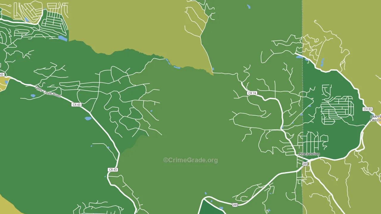 Silver Springs, CO Map of Vandalism Rates