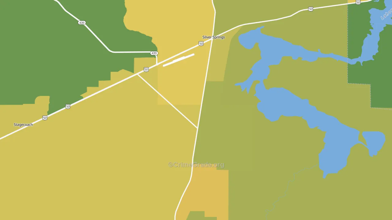 Silver Springs, NV Map of Vandalism Rates