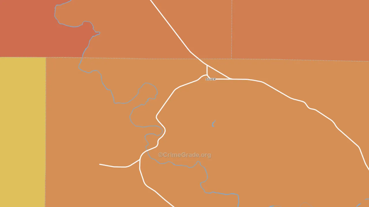 Silver, TX Map of Vandalism Rates
