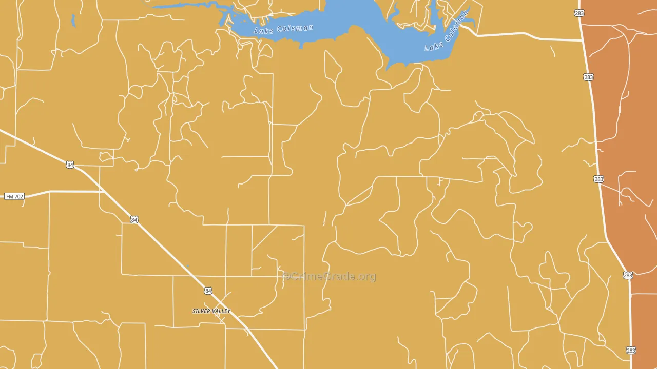 Silver Valley, TX Map of Vandalism Rates