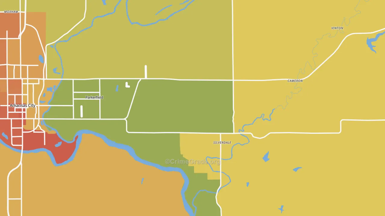 Silverdale, KS Map of Vandalism Rates