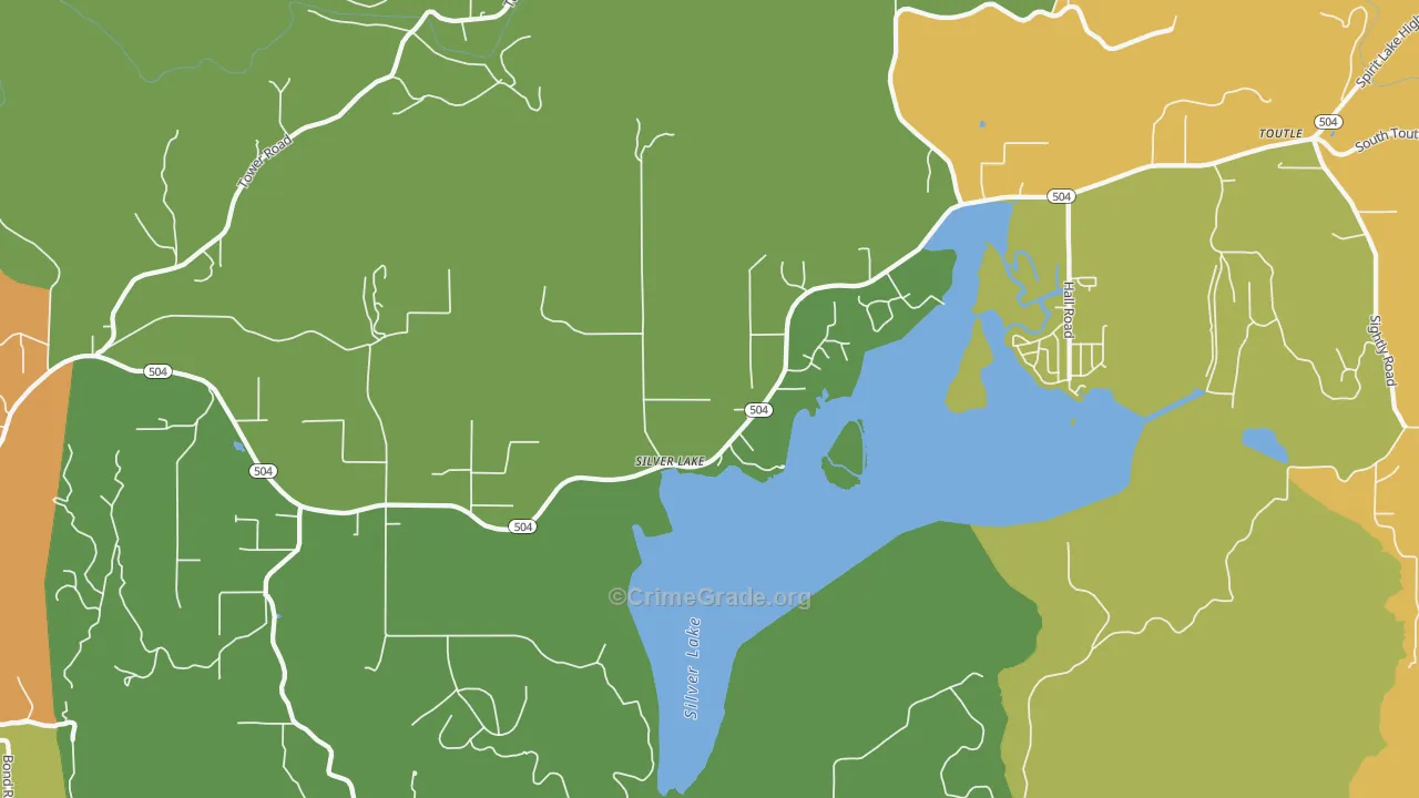 Silverlake, WA Map of Vandalism Rates