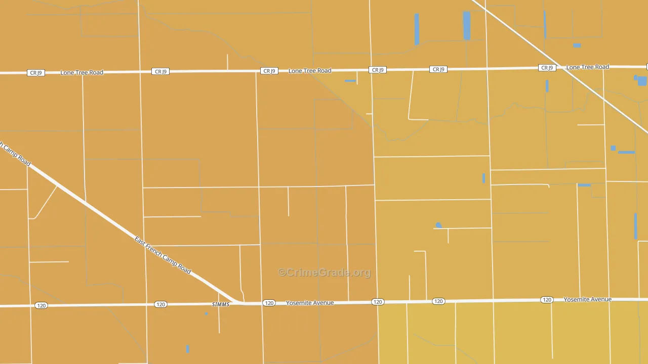 Simms, CA Map of Vandalism Rates