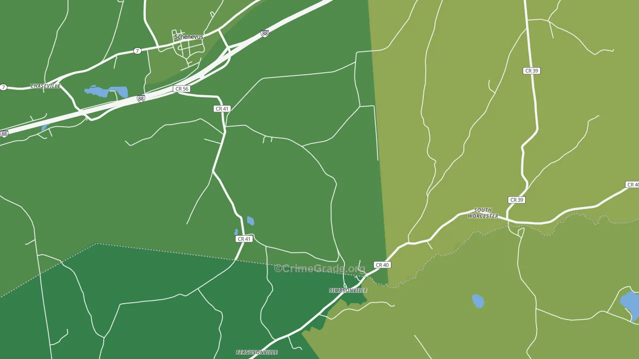 Simpsonville, NY Map of Vandalism Rates